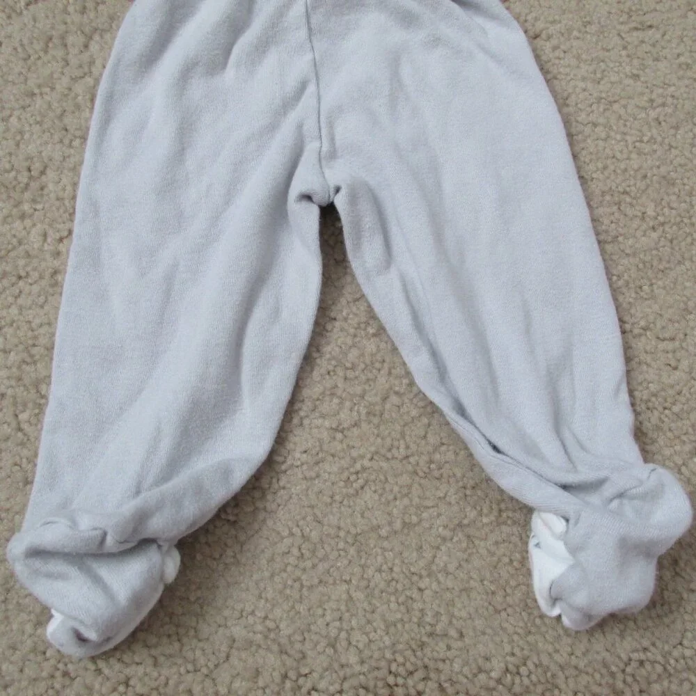 Carters Pull On Footed Sweatpants Infant Girls Size 6M Gray Cow Elastic‎ Joggers